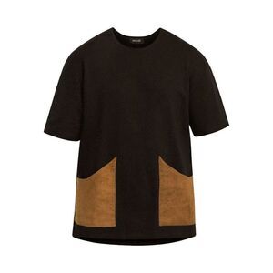 Smock T-shirt- Black/Rust Size Medium